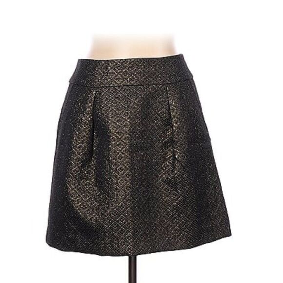 LOFT Jacquard Skirt Black Size Medium - Picture 1 of 5